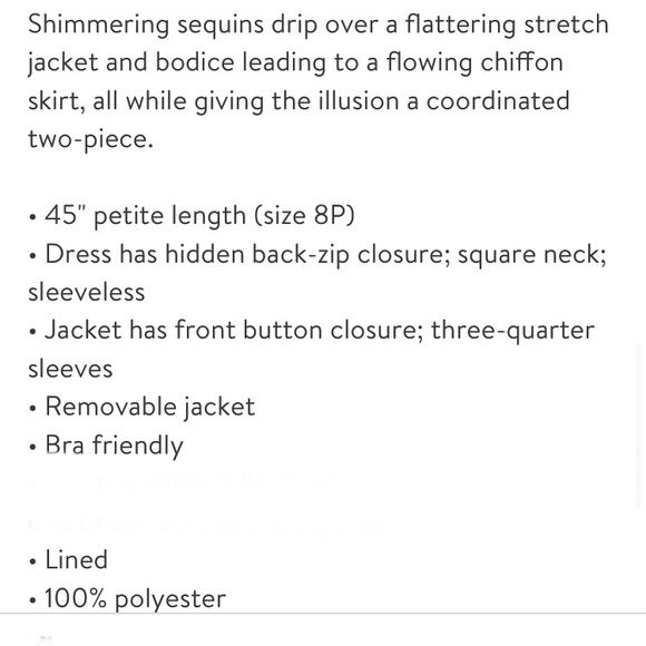 NWT/ NWOT Alex Evenings Tea Length Firework Sequin Jacket Dress Navy - Picture 9 of 16